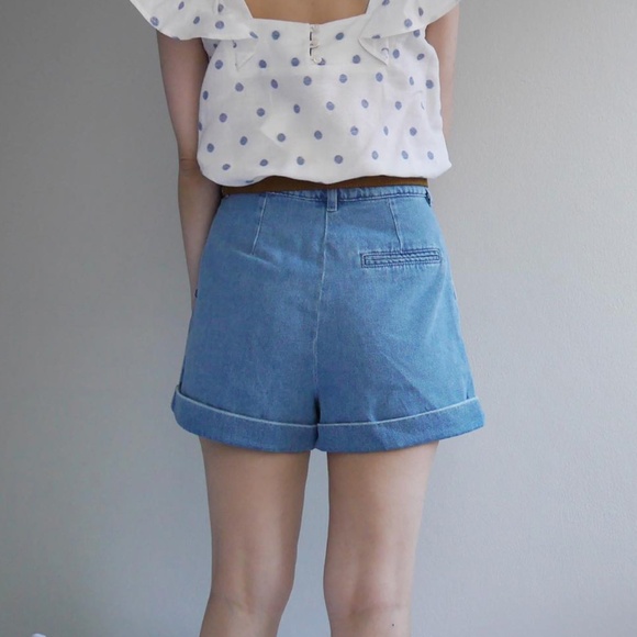 Rare Sézane Wallace Shorts Denim 36 - Picture 3 of 8